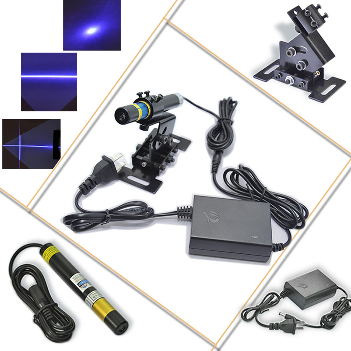 blue-violet laser module 405nm 50mw-120mw big size focus adjustable dot/line/crosshair laser